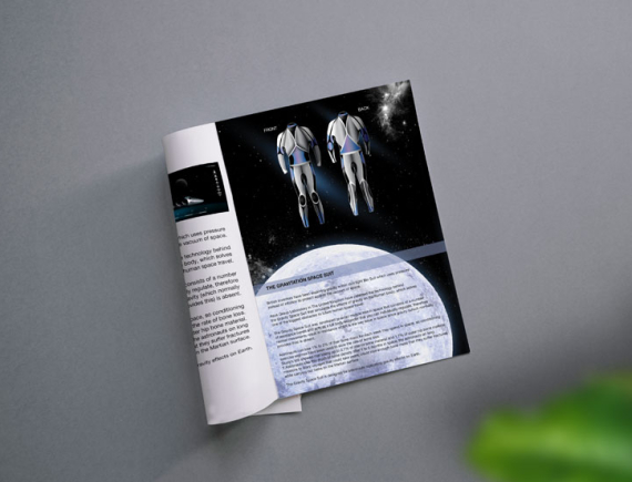 illustration vectorielle science combinaison spatiale designer